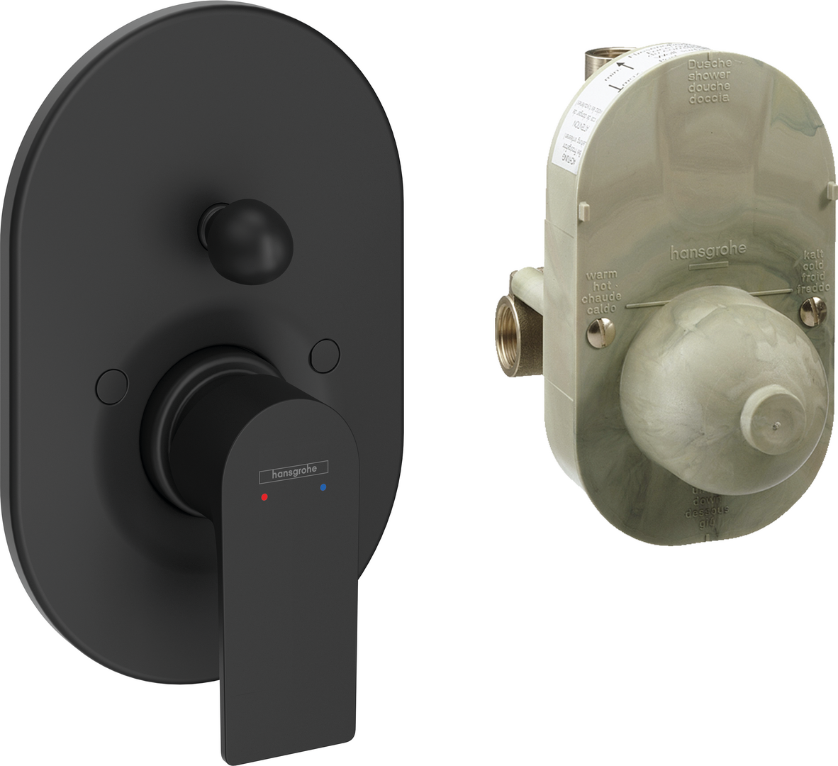 Set miscelatore monocomando vasca ad incasso