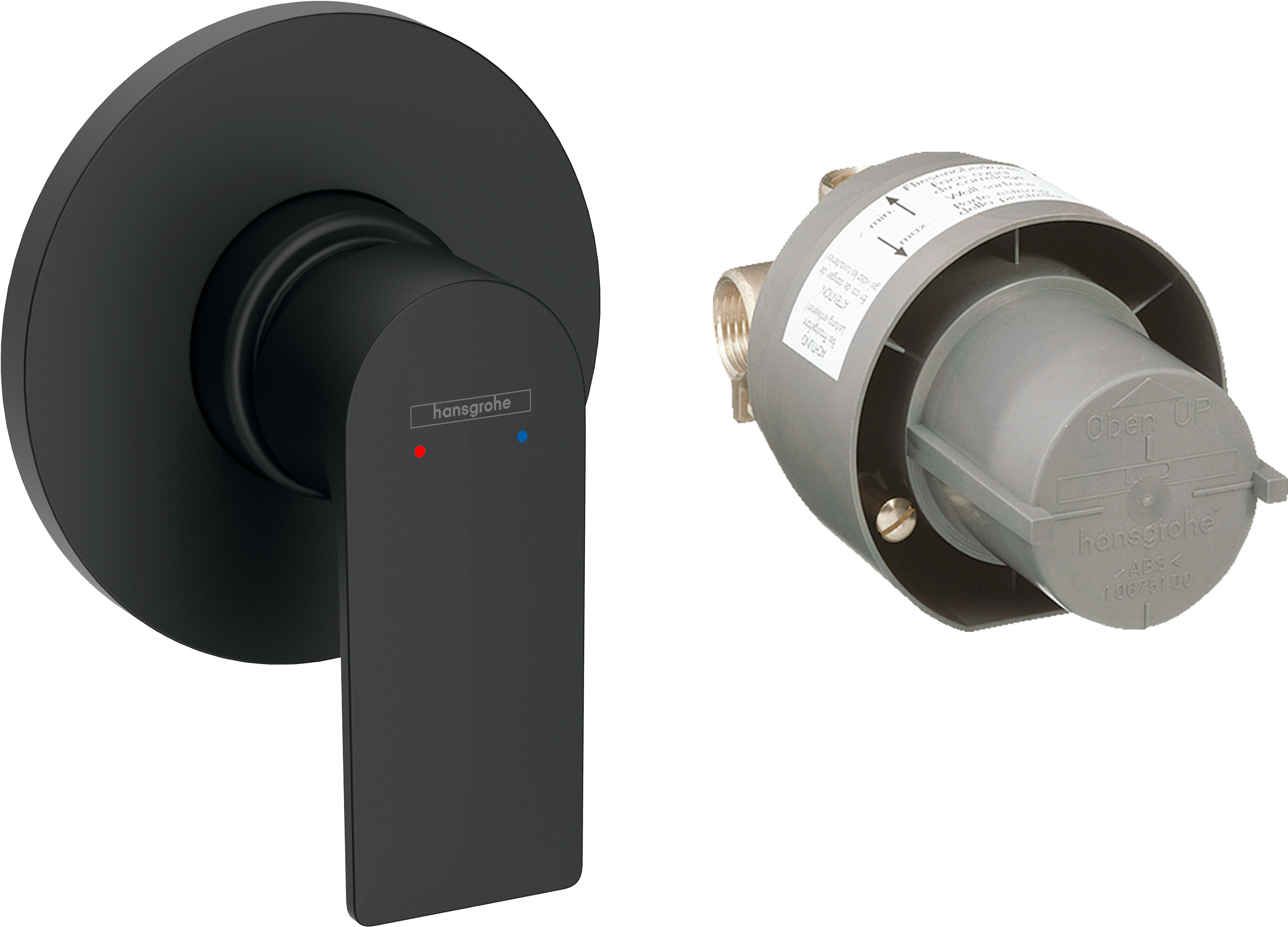 Single lever shower mixer set for concealed installation