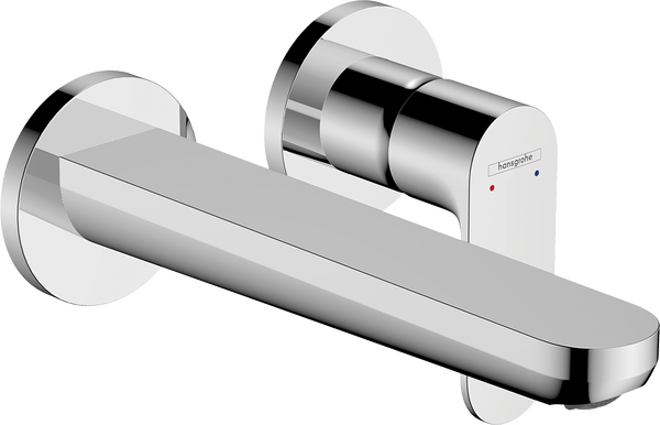ééngreeps wastafelmengkraan inbouw wandmontage met uitloop 20 cm chroom