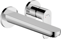 Mezclador monomando de lavabo empotrado con caño 20 cm