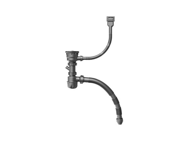 D19-10 manual waste and overflow set for single bowl and dishwasher drains