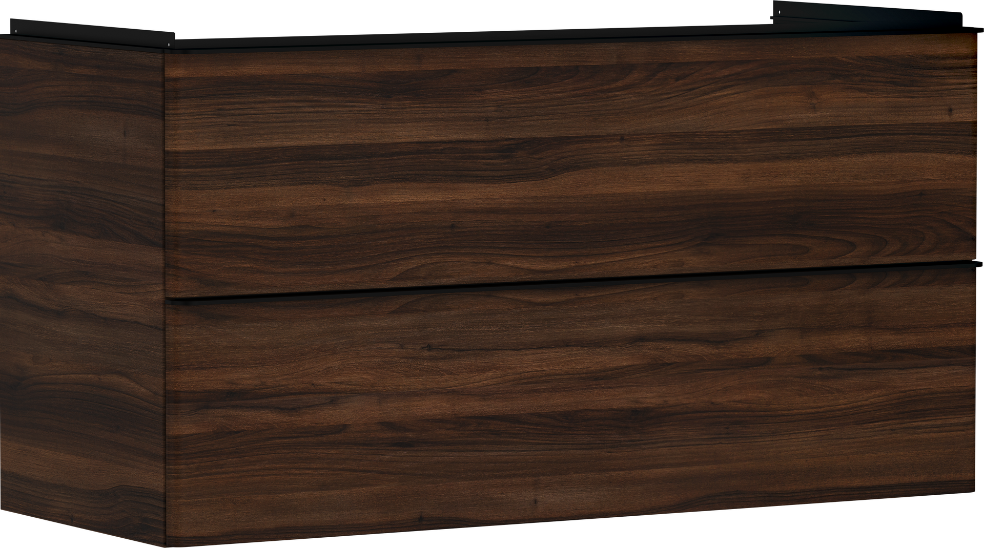 Mueble de baño nogal oscuro 1180/475 con 2 cajones para lavabo