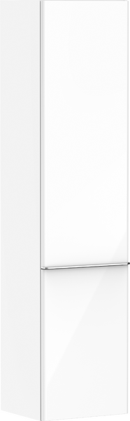 Colonne 400/350 Blanc brillant, charnière de porte gauche