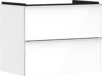 Waschtischunterschrank Weiß Hochglanz 780/475 mit 2 Schubkästen für Waschtisch