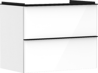 Waschtischunterschrank Weiß Hochglanz 780/475 mit 2 Schubkästen für Waschtisch