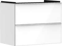 Waschtischunterschrank Weiß Hochglanz 780/475 mit 2 Schubkästen für Waschtisch