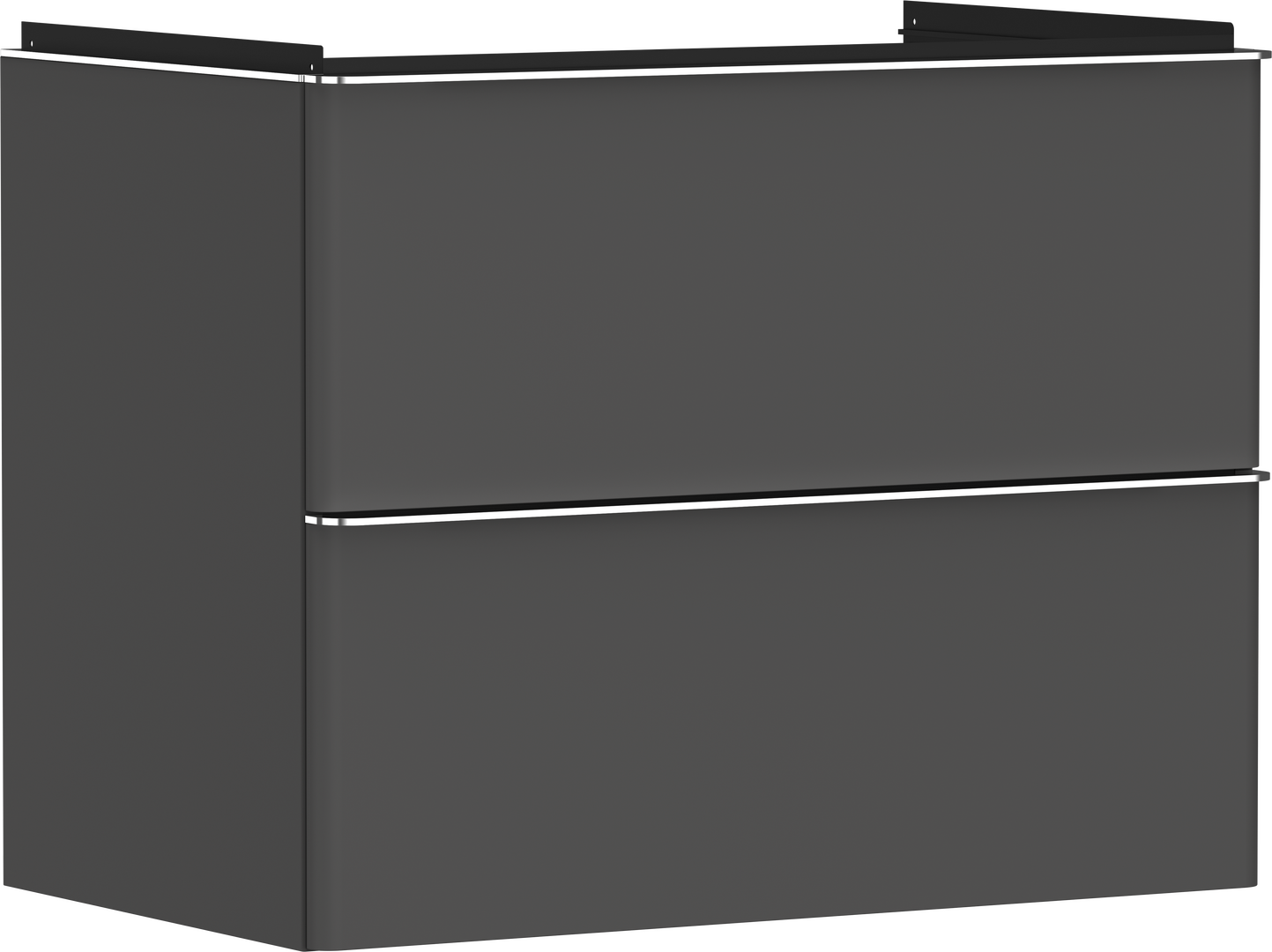 Waschtischunterschrank Diamantgrau Matt 780/475 mit 2 Schubkästen für Waschtisch
