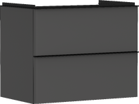 Waschtischunterschrank Diamantgrau Matt 780/475 mit 2 Schubkästen für Waschtisch