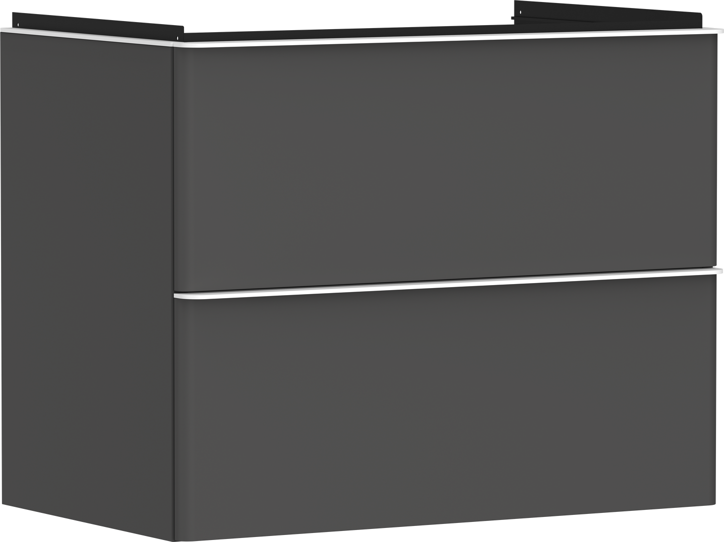 Base sottolavabo con 2 cassetti Grigio Diamante Opaco 780/475 per lavabo