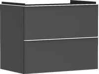 Waschtischunterschrank Diamantgrau Matt 780/475 mit 2 Schubkästen für Waschtisch