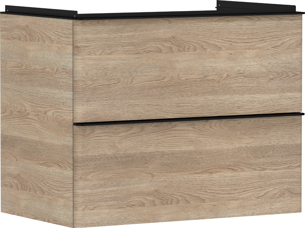 Mueble de baño roble natural 780/475 con 2 cajones para lavabo