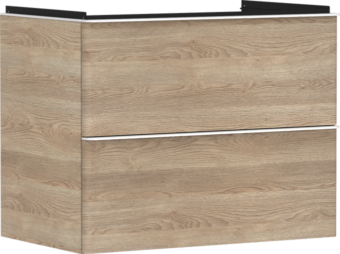 Vanity unit Natural Oak 780/475 with 2 drawers for wash basin
