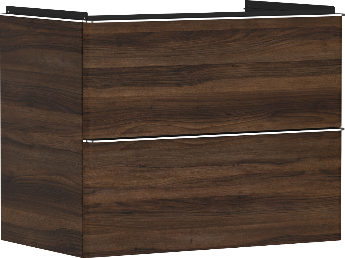 Mueble de baño nogal oscuro 780/475 con 2 cajones para lavabo