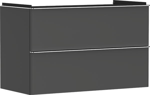 Vanity unit 980/475 with 2 drawers for wash basin Chrome