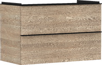 badmeubel Natural Oak 980/475 met 2 lades voor wastafel, oppervlak greep: