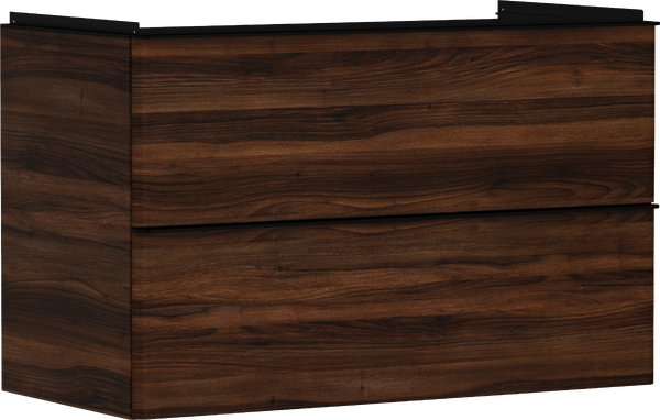 Vanity unit 980/475 with 2 drawers for wash basin Matt Black