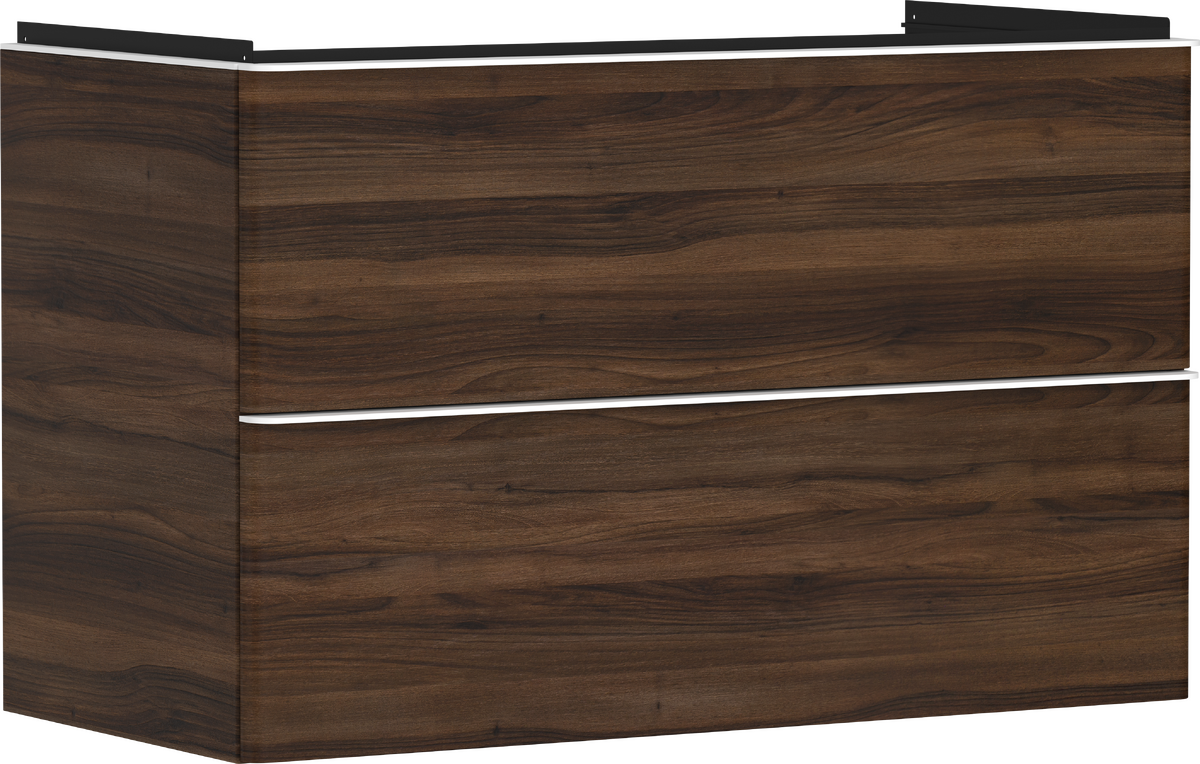 Wastafelonderkast Dark Walnut 980/475 met 2 laden voor wastafel