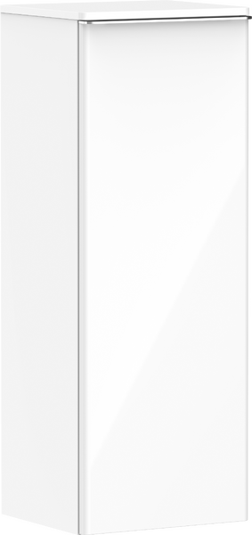 Demi-colonne 400/350 Blanc brillant, charnière de porte gauche