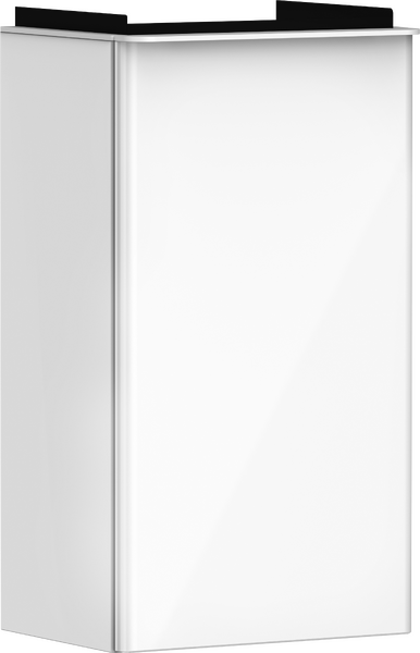 Waschtischunterschrank Weiß Hochglanz 340/245 für Handwaschbecken, Türanschlag rechts Mattweiß