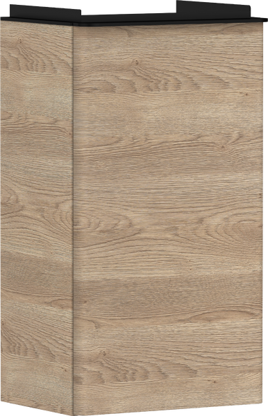 Waschtischunterschrank Eiche Natur 340/245 für Handwaschbecken, Türanschlag rechts Mattschwarz