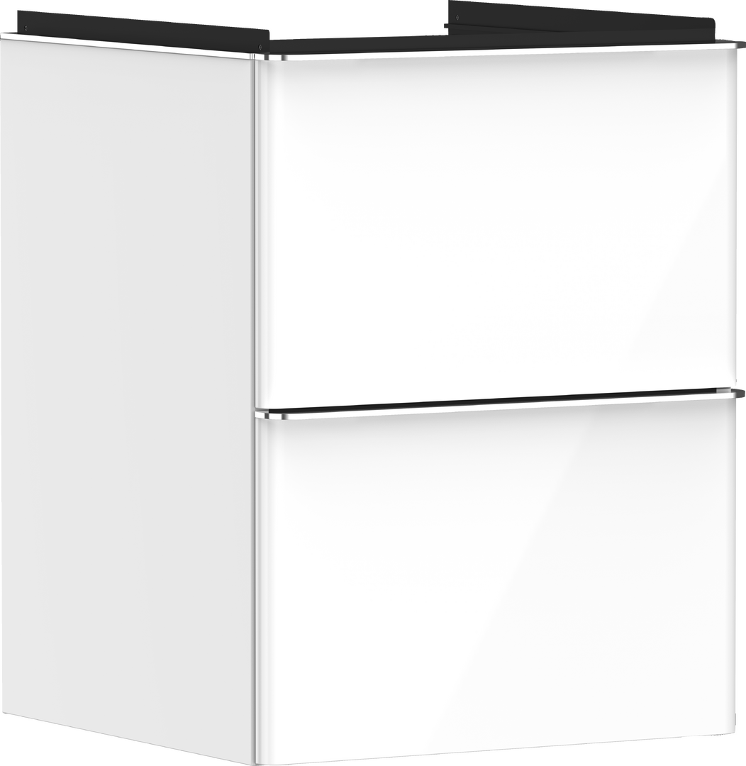 Base sottolavabo con 2 cassetti Bianco Lucido 480/475 per lavamani