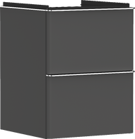 Waschtischunterschrank Diamantgrau Matt 480/475 mit 2 Schubkästen für Handwaschbecken