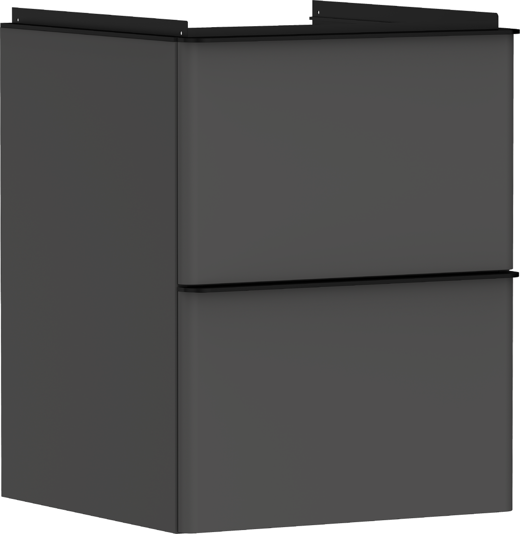 Waschtischunterschrank Diamantgrau Matt 480/475 mit 2 Schubkästen für Handwaschbecken