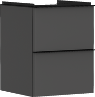 Waschtischunterschrank Diamantgrau Matt 480/475 mit 2 Schubkästen für Handwaschbecken