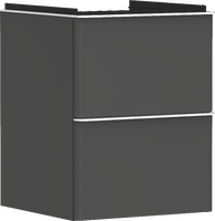 Waschtischunterschrank Diamantgrau Matt 480/475 mit 2 Schubkästen für Handwaschbecken