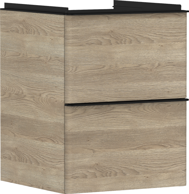Vanity unit Natural Oak 480/475 with 2 drawers for handrinse basin