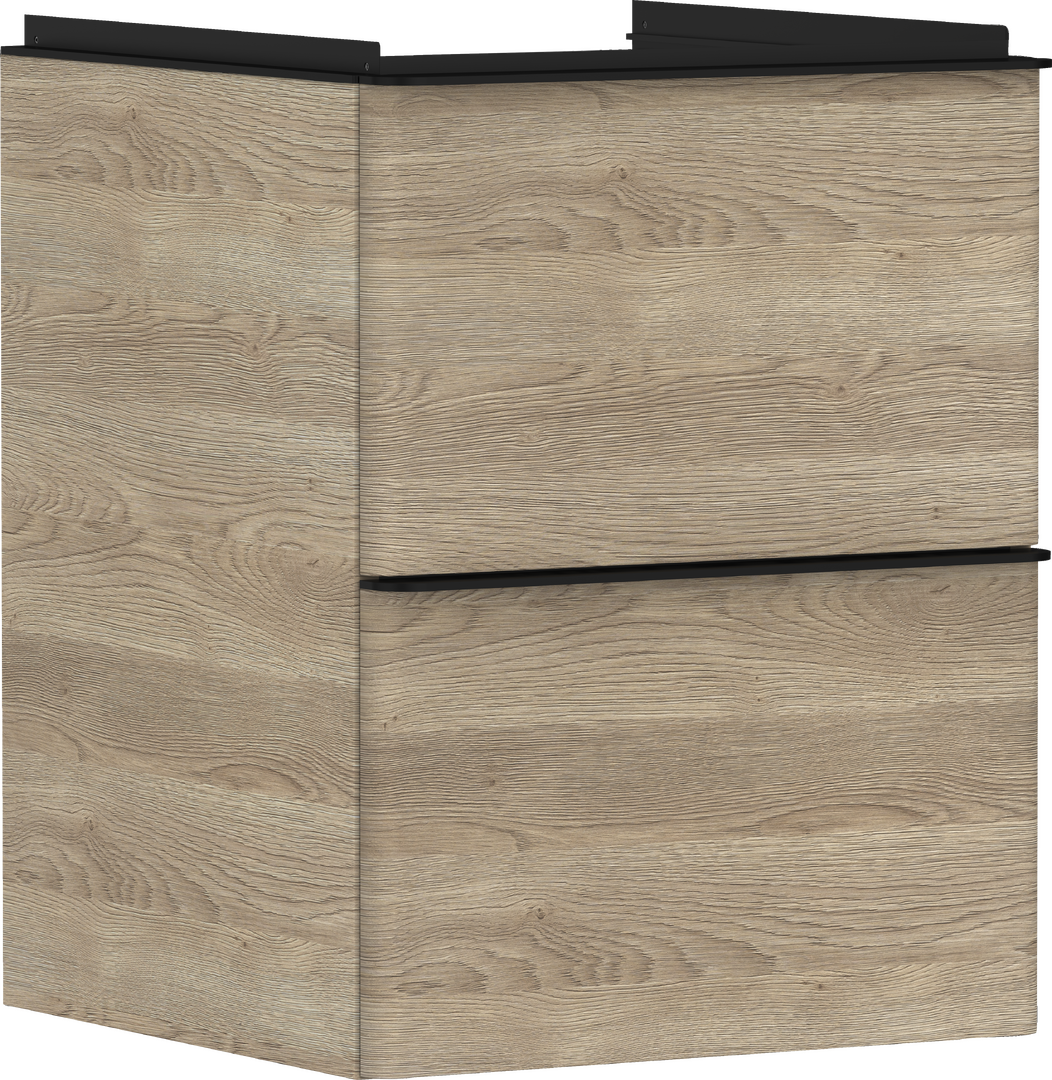 Waschtischunterschrank Eiche Natur 480/475 mit 2 Schubkästen für Handwaschbecken