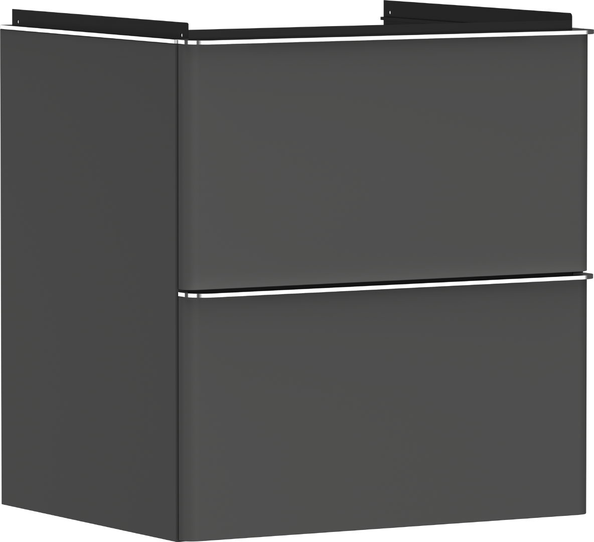 Waschtischunterschrank Diamantgrau Matt 580/475 mit 2 Schubkästen für Waschtisch