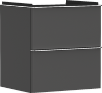 badmeubel Diamond Matt Grey 580/475 met 2 lades voor wastafel, oppervlak greep: