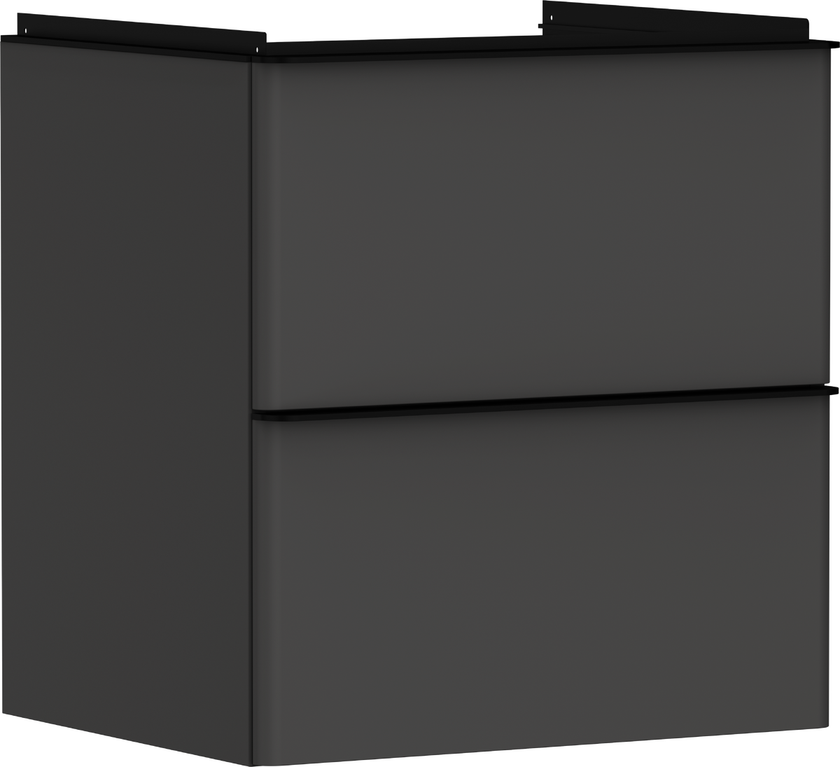 Waschtischunterschrank Diamantgrau Matt 580/475 mit 2 Schubkästen für Waschtisch