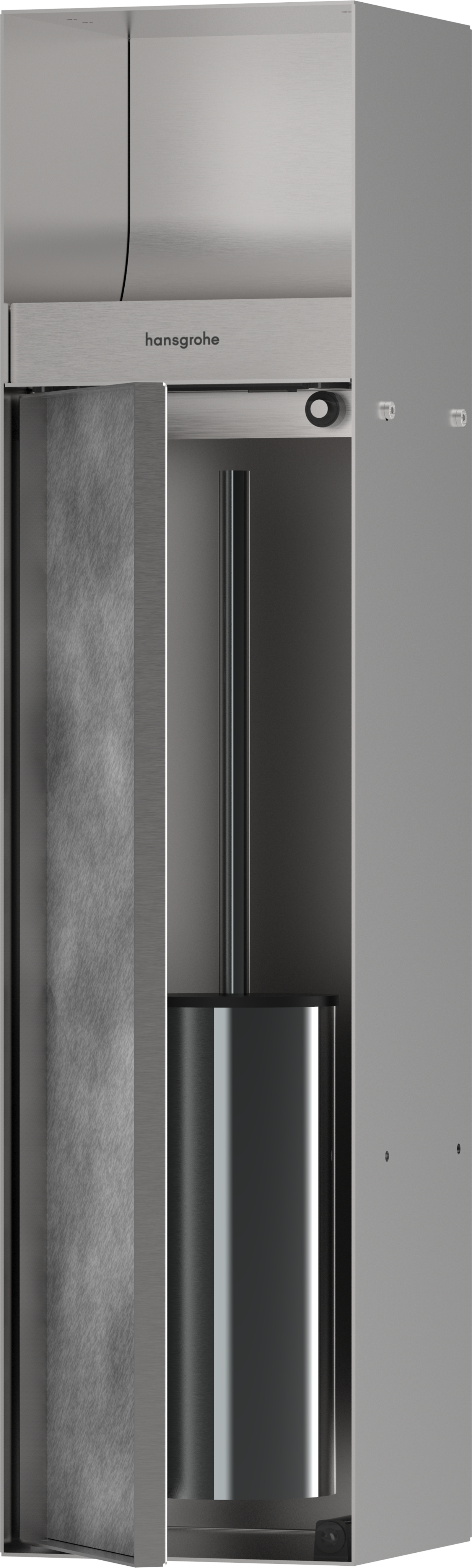 Portarrollos de papel higiénico y escobillero con puerta alicatable