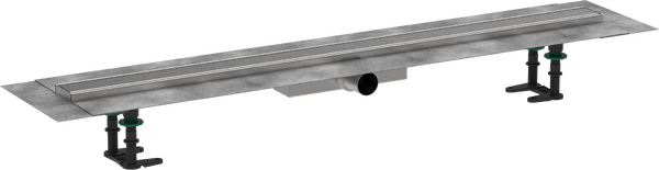 Caniveau de douche linéaire 1000 avec hauteur d'encastrement 43 mm