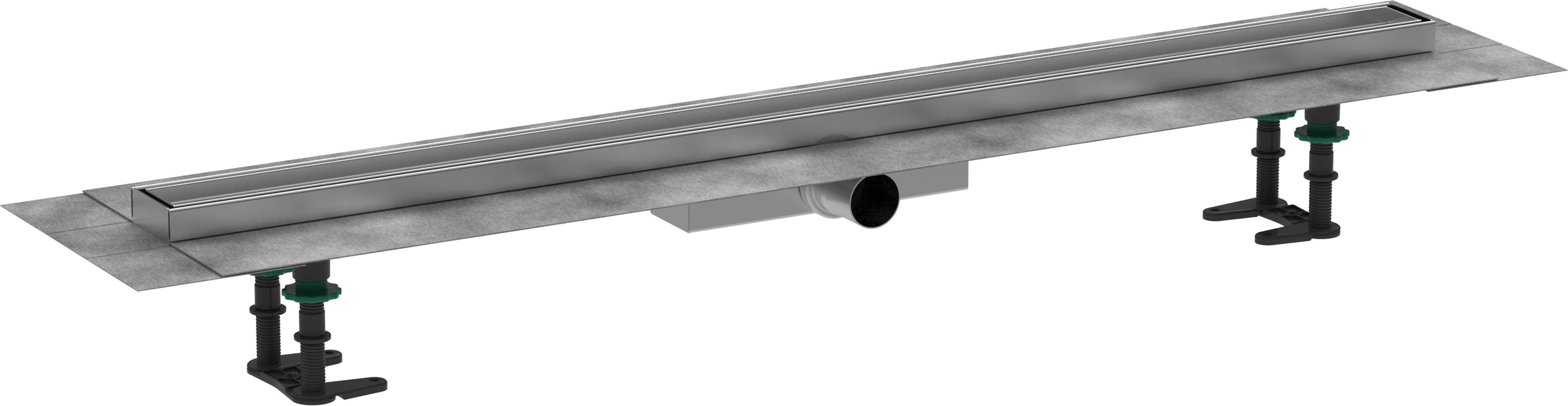 Set completo de desagüe de ducha 1000 alicatable para instalación plana