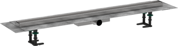 Caniveau de douche linéaire 1000 avec hauteur d'encastrement 43 mm à carreler