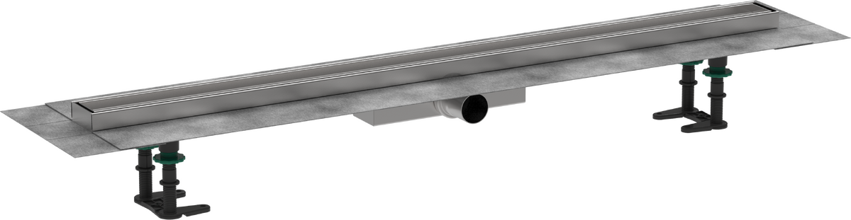 Complete set shower drain 1000 tileable for flat installation