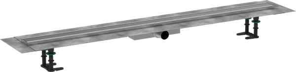 Caniveau de douche linéaire 1200 avec hauteur d'encastrement 43 mm