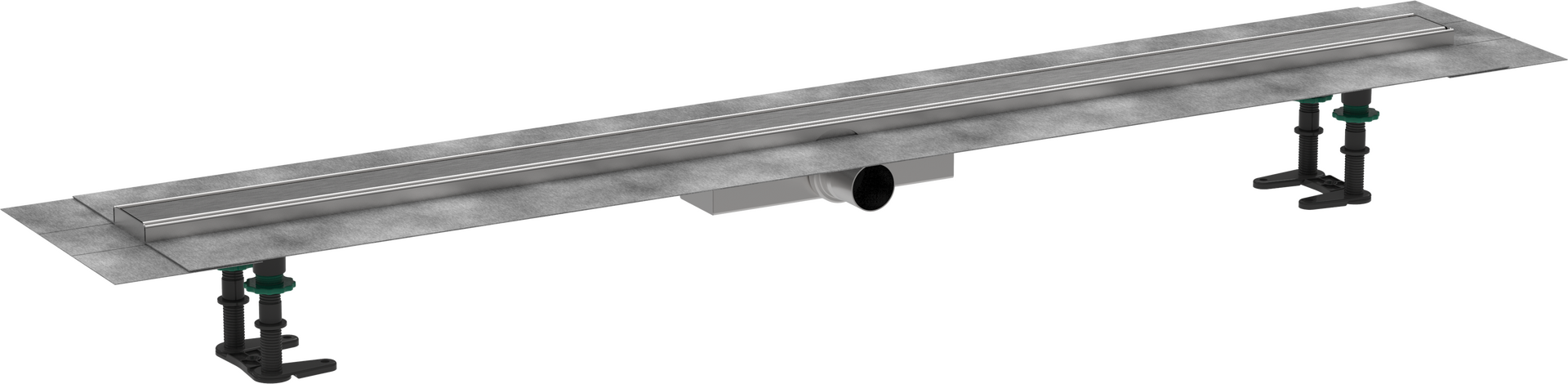 úplná súprava sprchového žľabu 1200 pre plochú inštaláciu