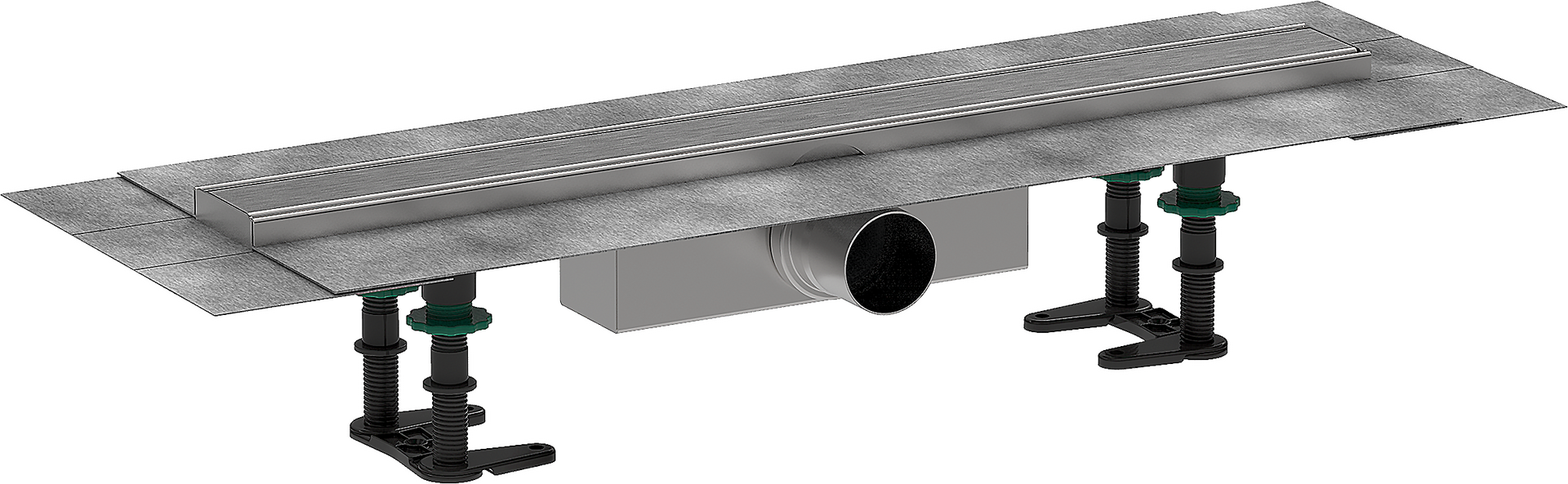 úplná súprava sprchového žlabu 600 pre štandardnú inštaláciu