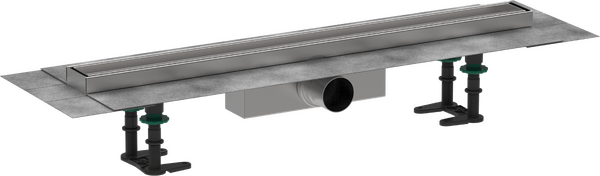 Caniveau de douche linéaire 700 avec hauteur d'encastrement 63 mm à carreler