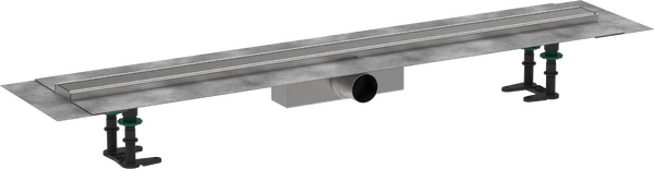 Caniveau de douche linéaire 1000 avec hauteur d'encastrement 63 mm