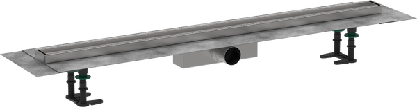 Caniveau de douche linéaire 1000 avec hauteur d'encastrement 63 mm à carreler