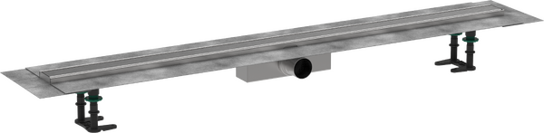 Caniveau de douche linéaire 1200 avec hauteur d'encastrement 63 mm