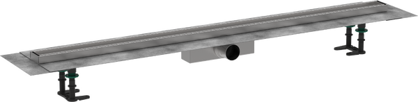 Caniveau de douche linéaire 1200 avec hauteur d'encastrement 63 mm à carreler