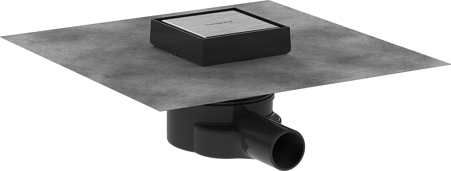 Complete set point drain 100/100 tileable rear cover