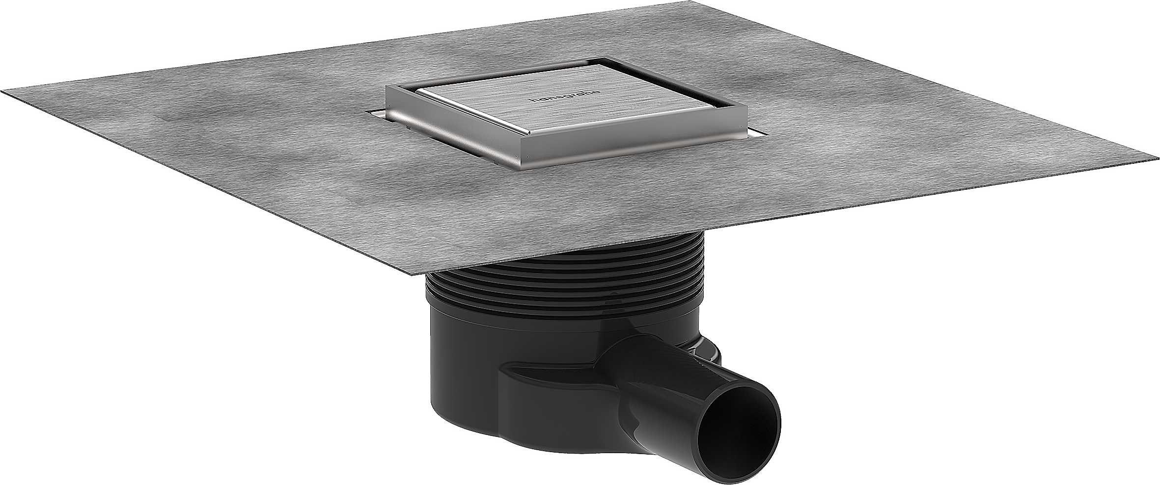 Complete set point drain 100/100 tileable rear cover