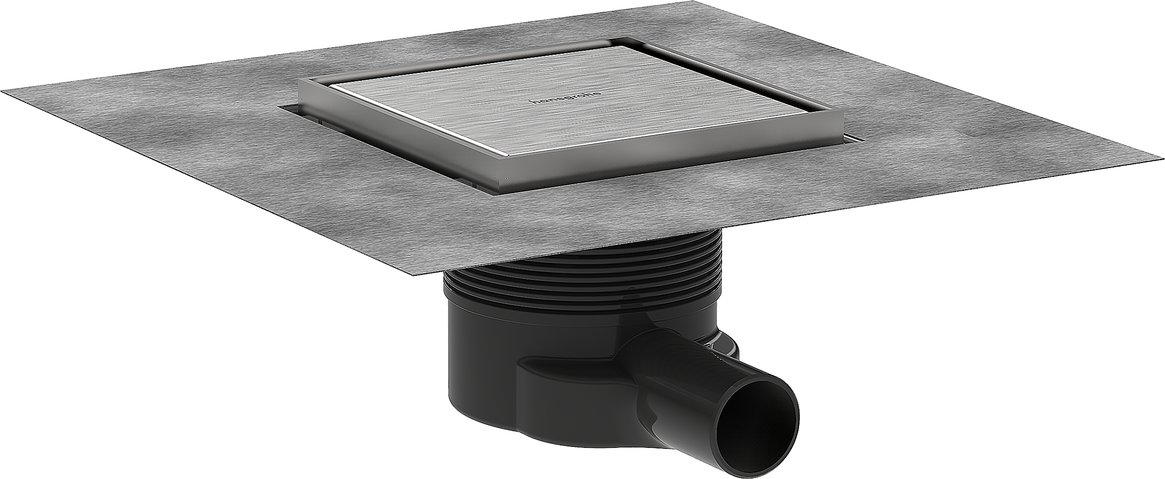 Complete set point drain 150/150 tileable rear cover